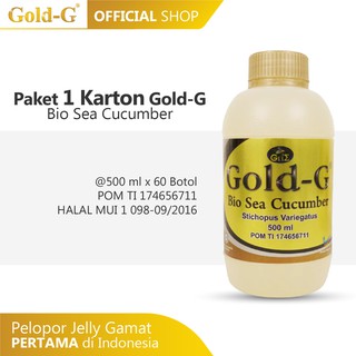 Gold G Paket Combo 60 Botol Jelly Gamat Gold G Bio Sea Gold G Paket Combo 60 Botol Jelly Gamat Gold G Bio Sea