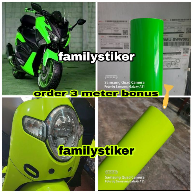 Skotlet hijau Stabilo Stiker Sekotlet Stabilo Kuning lemon Sticker Skotlite Motor Mobil Otomotif War
