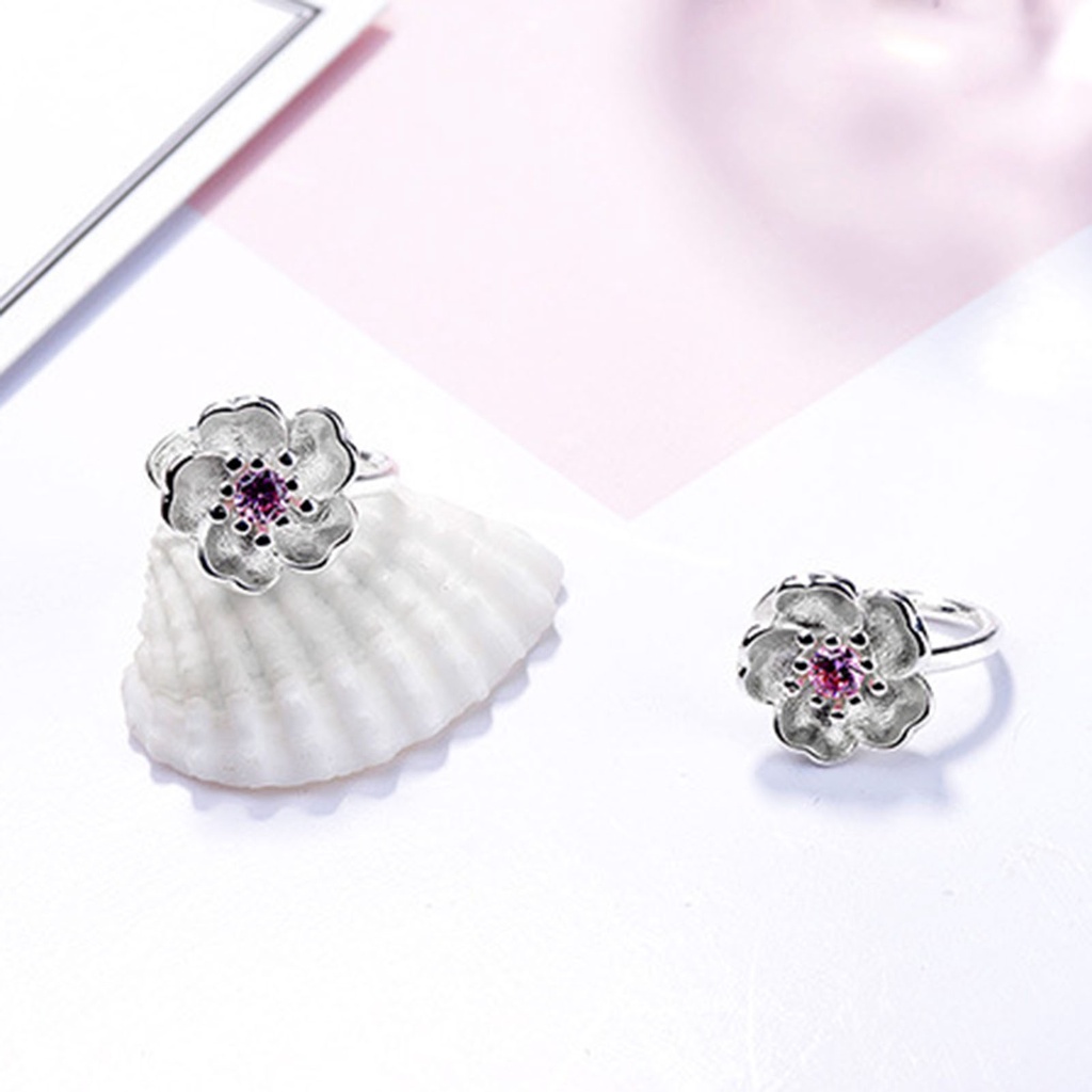 Hu Hu Hu Hu Hu Alat Bantu Pasang Kacamata♡ 1 Pasang Anting Stud Desain Cherry Aksen Berlian Imitasi Gaya Korea