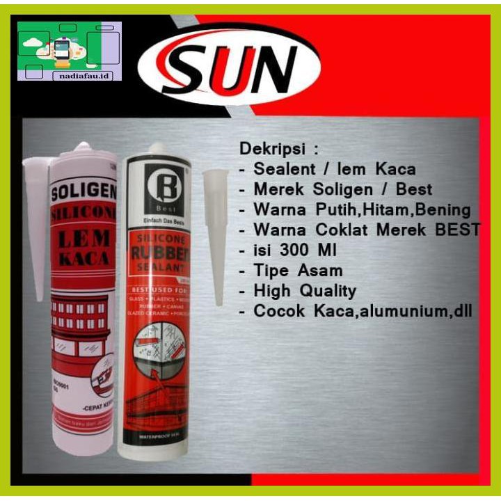 

R4E5Et- Lem Kaca Sealent Silicone Clear Bening Putih Hitam Coklat Alumunium Fyhf7T-