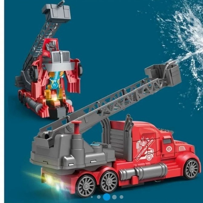 Mainan Mobil Robot Transformers Pemadam Kebakaran