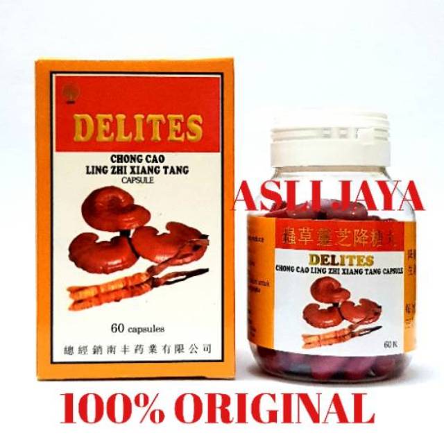 Delites Capsule (Chong Cao &amp; Ling Zhi Xiang Tang) - Obat Diabetes