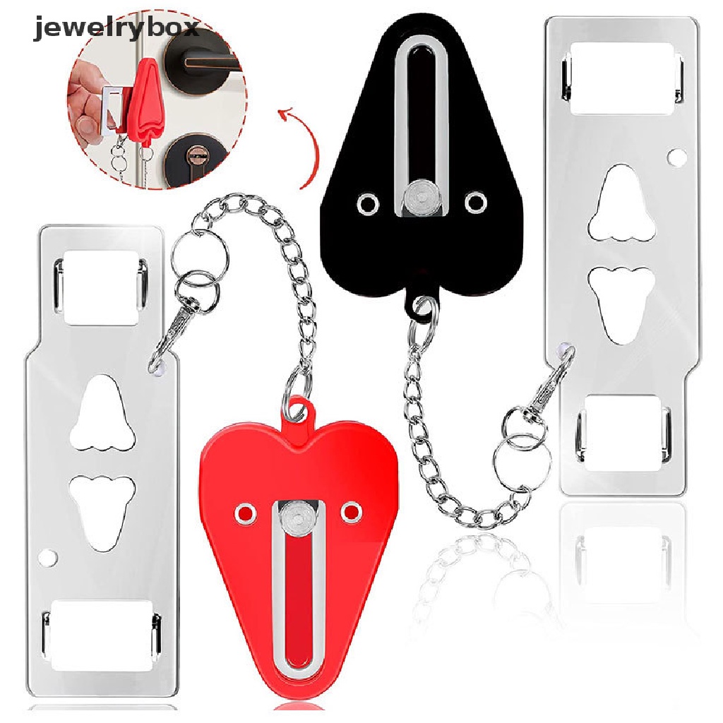 (jewelrybox) Kunci Pengaman Pintu Portable Anti Maling Untuk Hotel / Travel