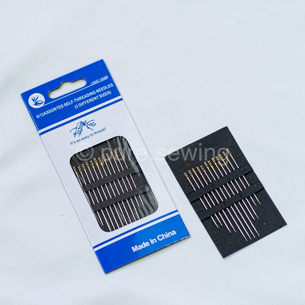 Jarum Jahit Tangan 3 ukuran 12 buah | Self Threading Needles 3 size 12pcs