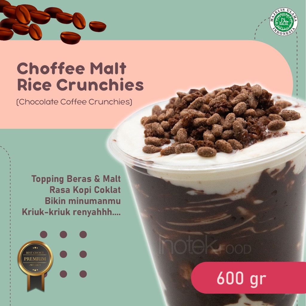 

Choffee Malt Rice Crunchies / Topping Minuman Rasa Kopi @600 Gr
