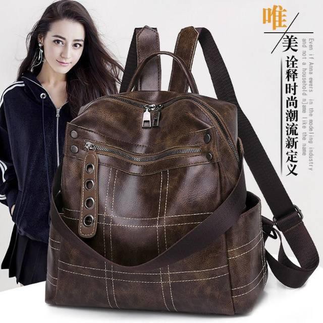 BISA COD] Tas Ransel Kulit Wanita / Tas Ransel Import / Tas Ransel Kulit Wanita