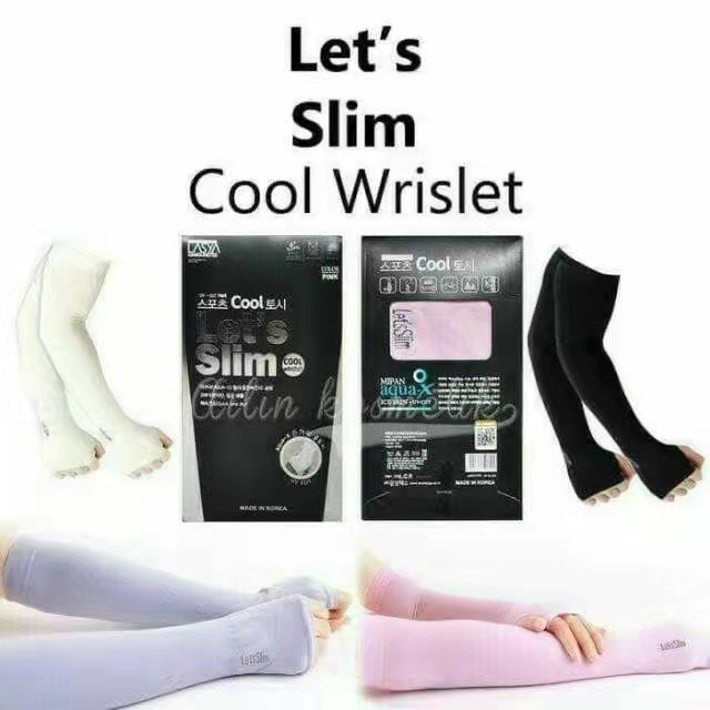 LETS SLIM Manset Tangan Korea / Pelindung Lengan Panjang / Arm sleeve Warna - Hitam