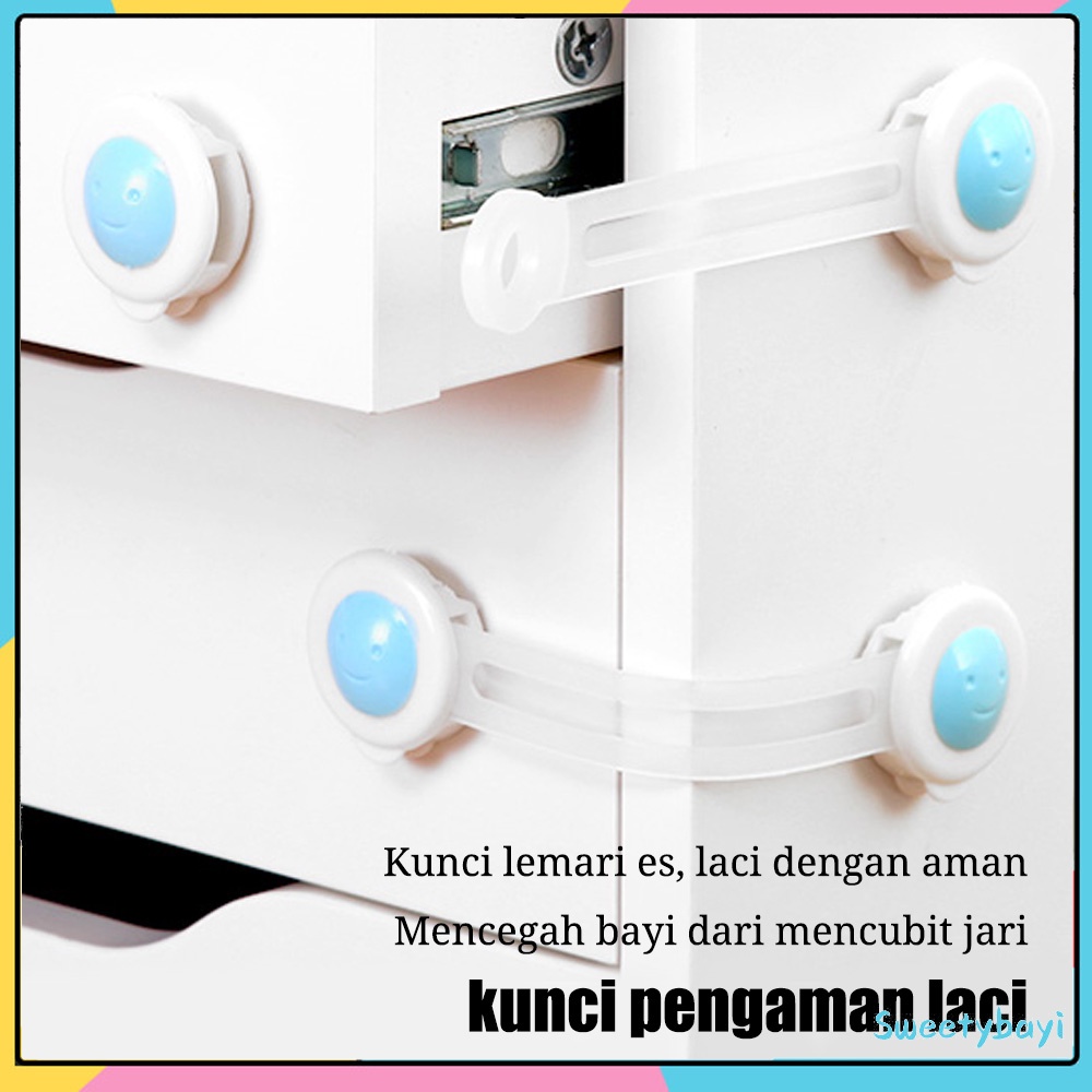 Sweetybayi Pengunci Lemari kunci laci Kulkas Baby Safety Lock Band