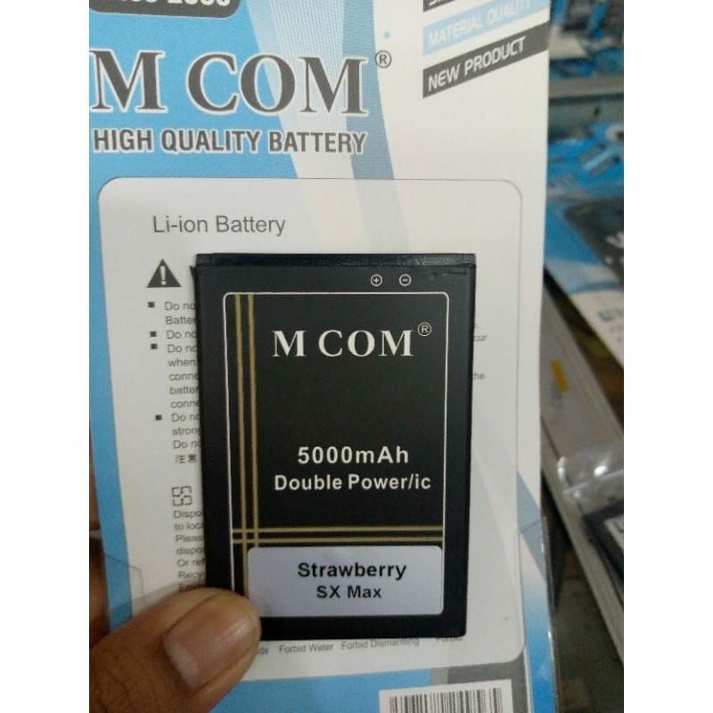 BATERAI MCOM STRAWBERRY SX MAX DOUBLE POWER 5000MAH BATTERY