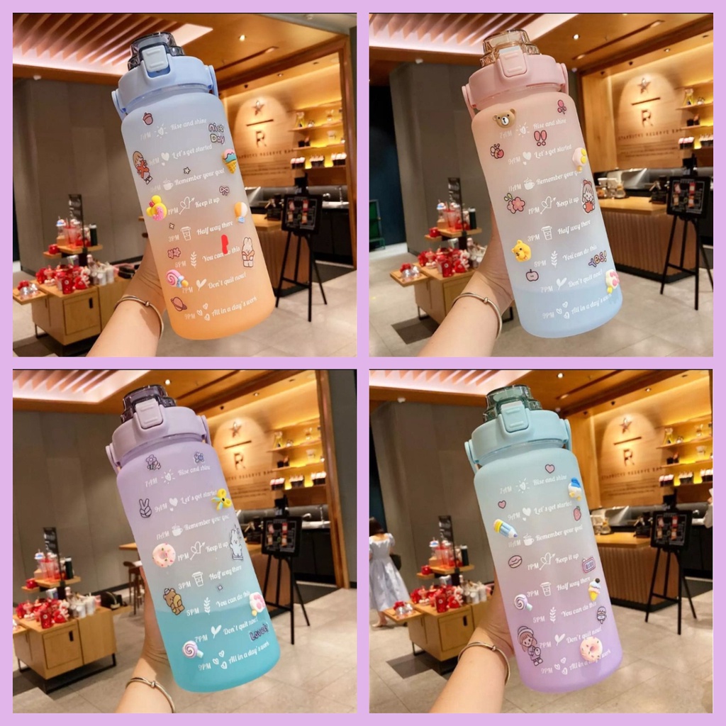 Botol Minum Pelangi Gradasi 2 Liter 2L 2000mL-FHS8