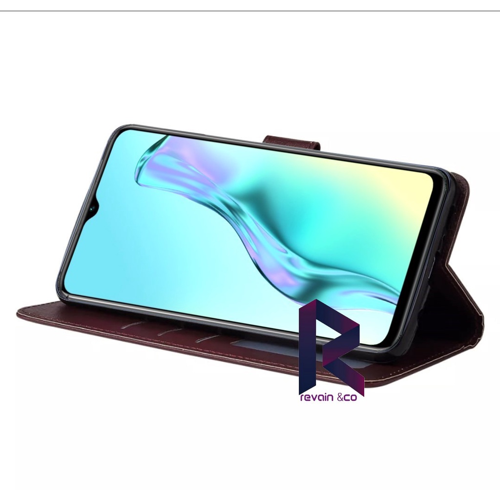 FLIP COVER REALME C11 FLIP WALLET LEATHER KULIT PREMIUM SARUNG BUKA TUTUP KESING HP FLIP CASE REALME C11