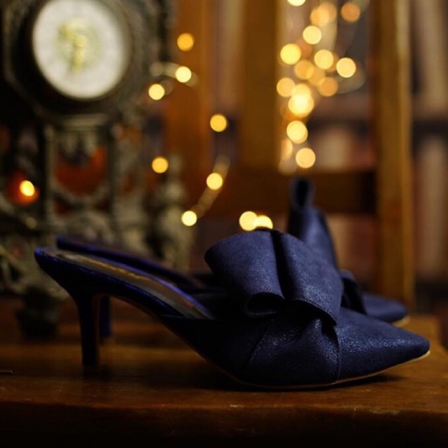 ITTAHERL JACKIE MULES 60MM 6CM NAVAL SIZE 40 NEW