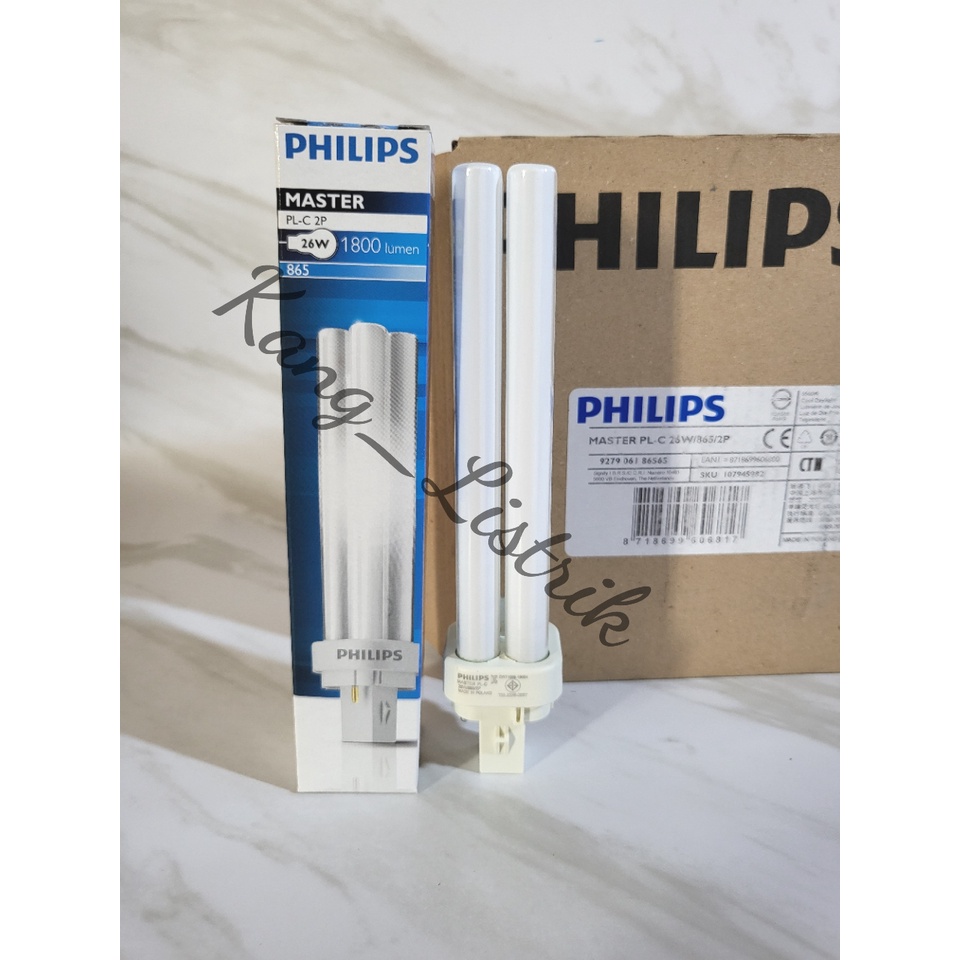 Lampu PL-C 2P Philips 26Watt / PLC Philips 26W / Lampu Tusuk Philips