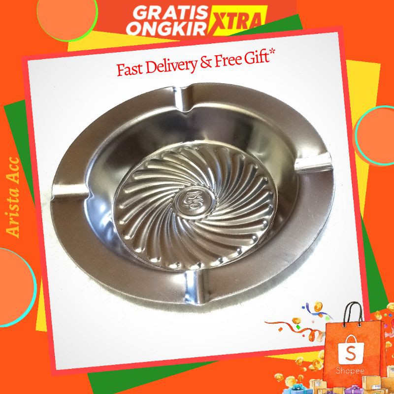 [50gr] Asbak stainless persegi dan bulat harga ekonomis PROMO
