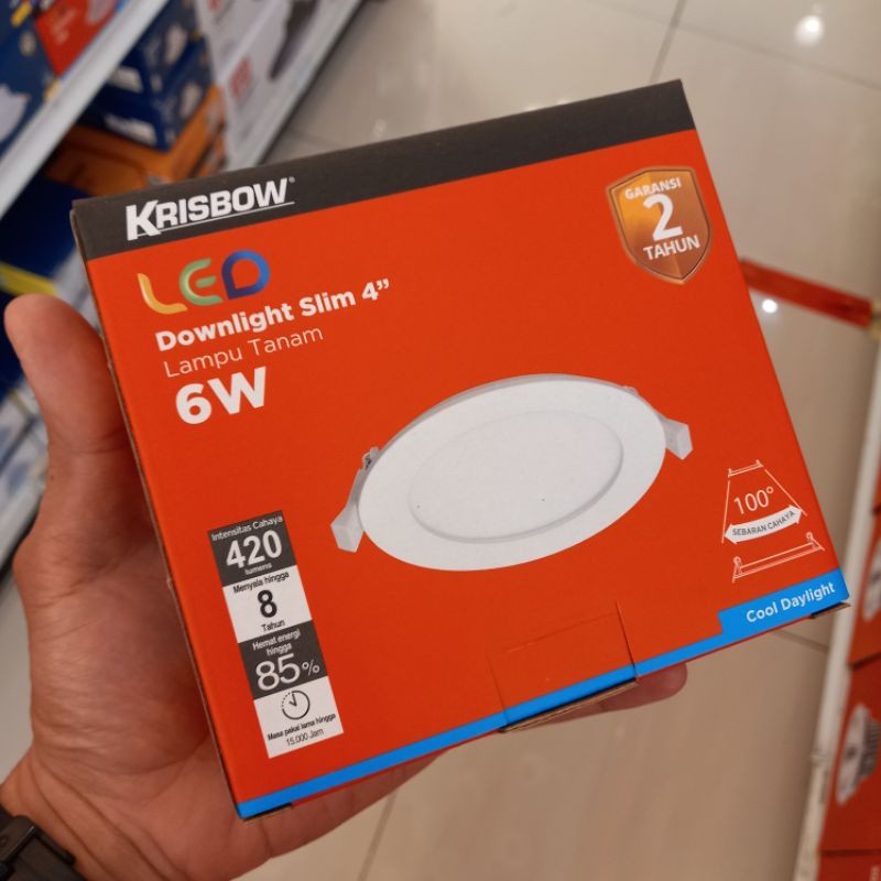 Jual Krisbow Lampu Downlight Slim LED 6w 12w | Shopee Indonesia