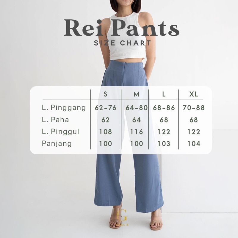 IWEARGRACIE - REI CULLOTE PANTS / CELANA PANJANG WANITA / CELANA KERJA / CELANA HIGHWAIST