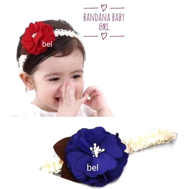 Bandana Bayi Bunga Lucu / Bando bayi Pita Rambut Bayi / Bandana Baby Girl