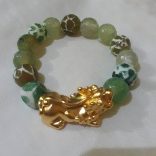 Gelang naga batu import china cina pixiu shio