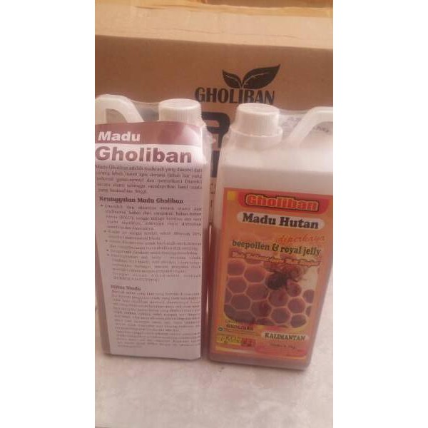 

Baru YNT Gholiban Madu Hutan Kalimantan plus bee Pollen & Royal Jelly 1KG PMC