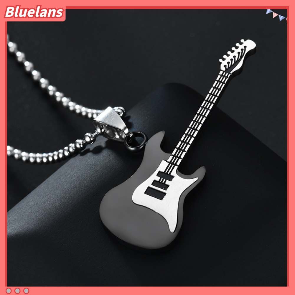 Kalung Rantai Panjang Liontin Gitar Gaya Hip Hop Untuk Pria Dan Wanita