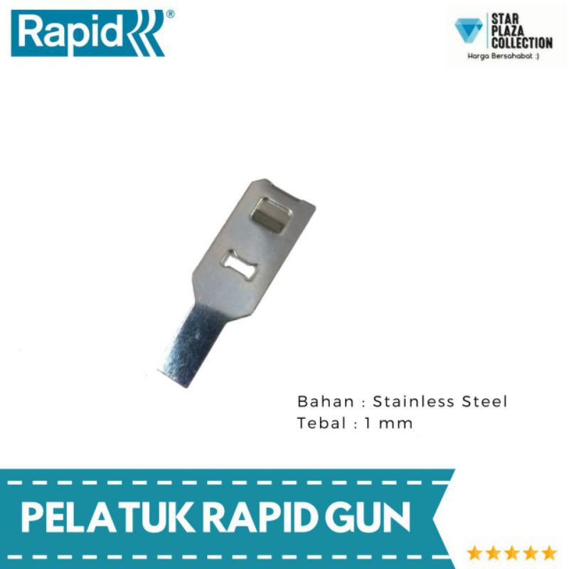 

Pelatuk Rapid Gun (Stainless Steel) - Sparepart Staples Rapid Gun R23