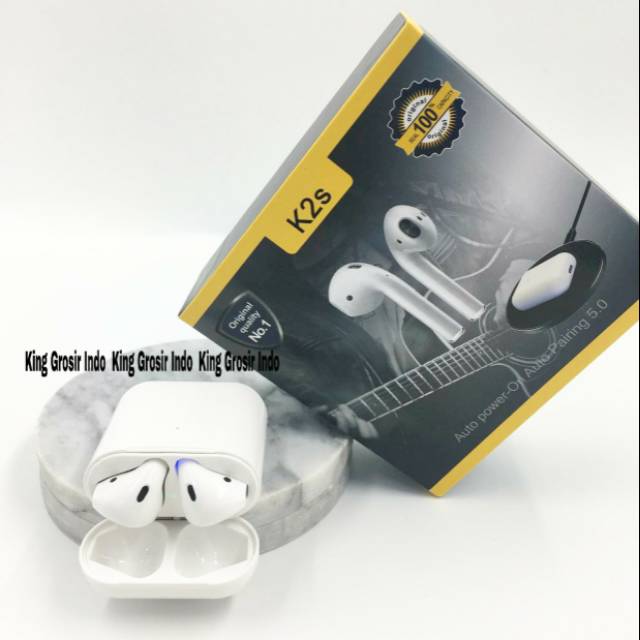 Headset Bluetooth K2s 5.0 Support Wireless Charging Earphone K2 S