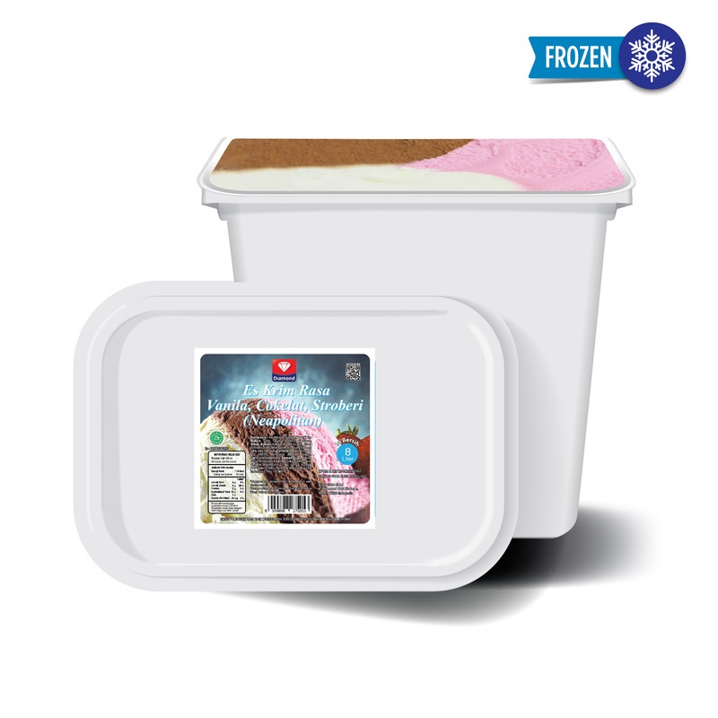 Promo Harga Diamond Ice Cream Neapolitan 8000 ml - Shopee