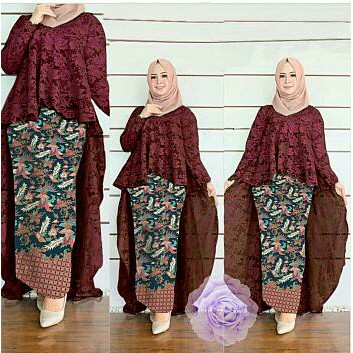 agn Jumbo LYA Batik kebaya rok setelan pakaian muslim wanita