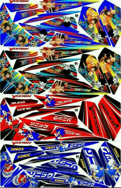Sticker Striping Variasi Animasi Vixion Old Vixion Lama