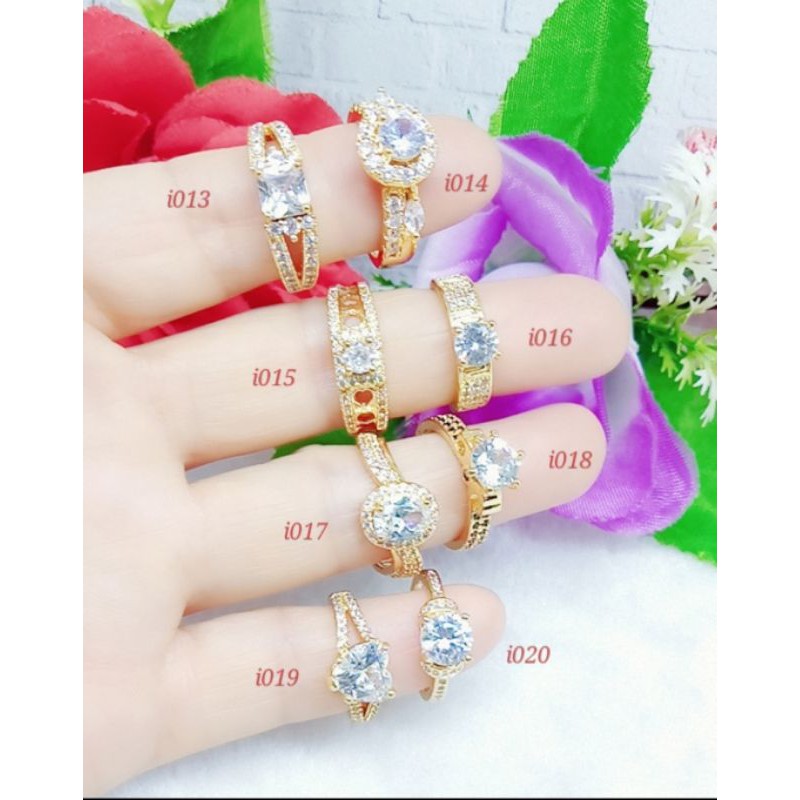 Cincin permata replika berlian (type;i013-i020)