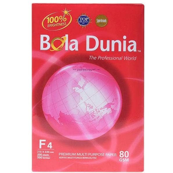 

KERTAS HVS F4 BOLA DUNIA