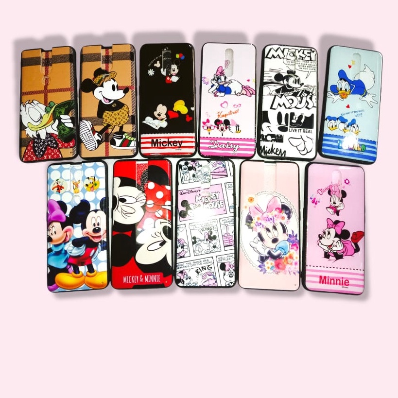 Case Oppo F11 motif kartun Mickey Mouse, Winnie the pooh, Hello kitty, Donald, Daaisy, Keropi, Panda