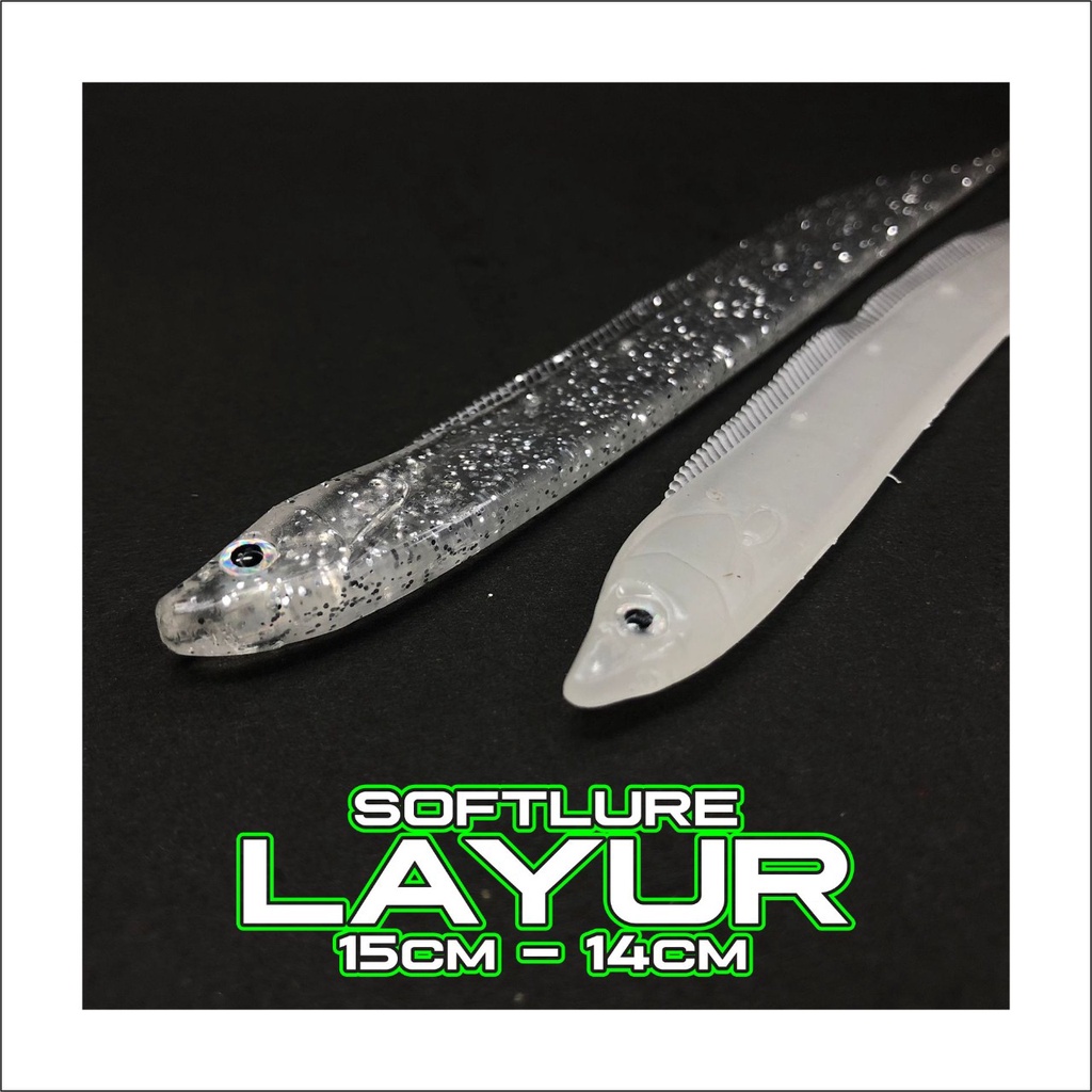 Lure Umpan Softlure Bentuk Ikan Layur 15cm - 14cm