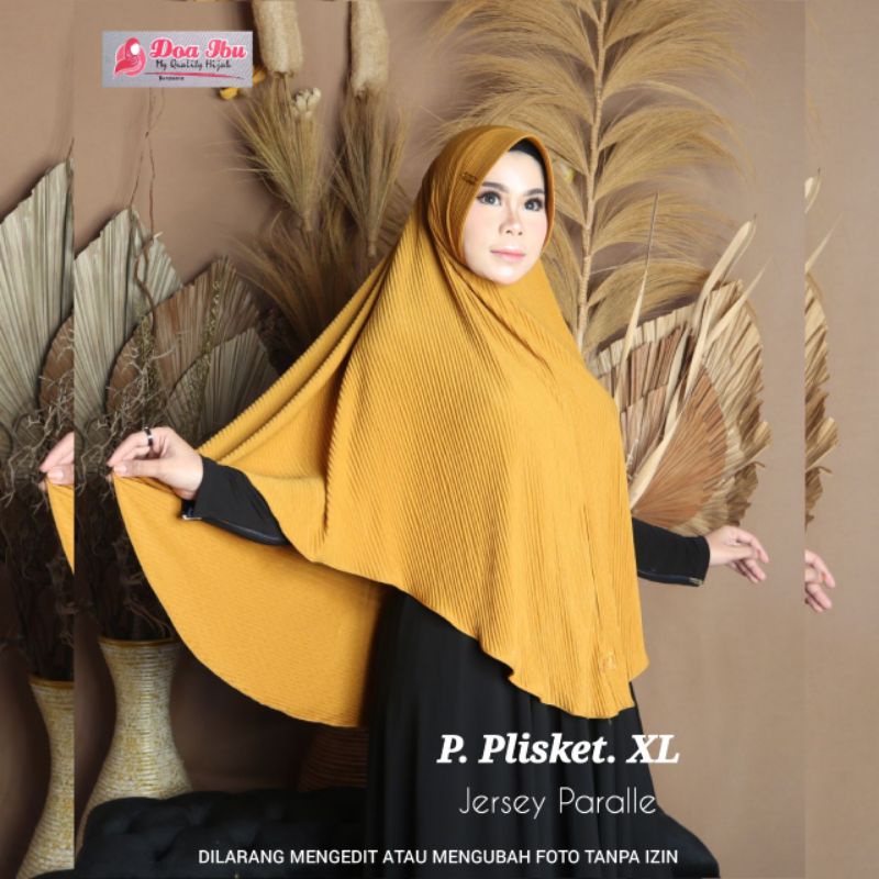JILBAB JUMBO XL PLISKET PET ANTEM JERSY PARALLE DOA IBU BY BUNYAMIN |HIJAB ORI DOI BY BUNYAMIN PLISK