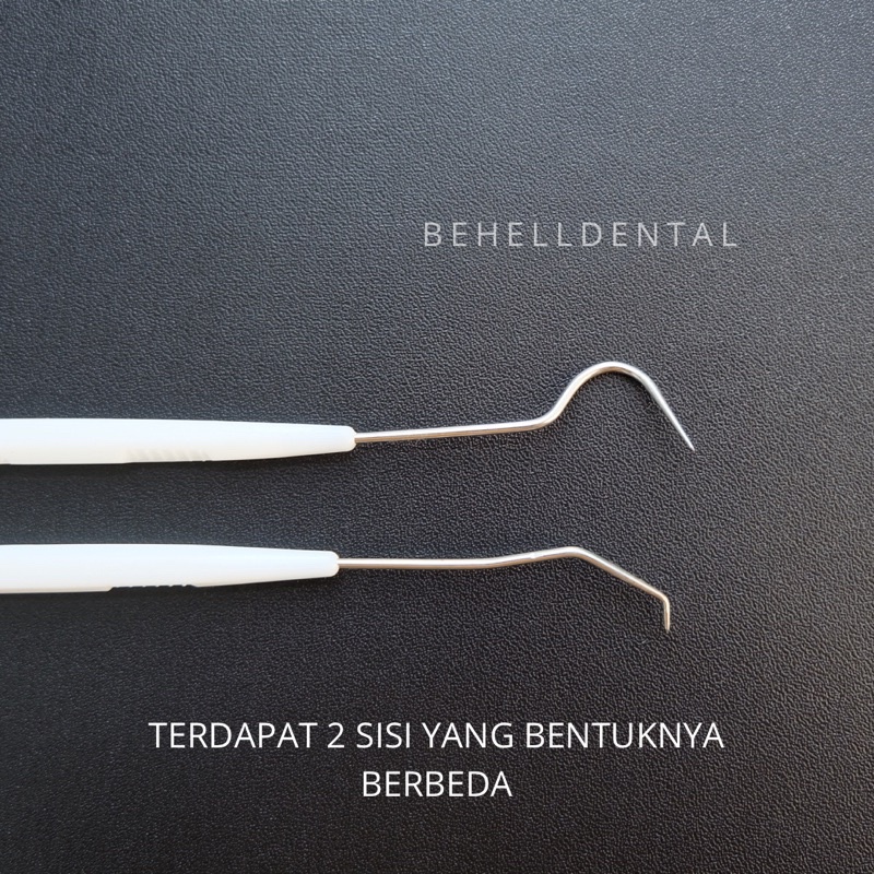 SONDE PLASTIK ANTI KARAT SS /Alat ganti dan pembuka karet behel / Alat Pasang Pemasang  Ujung Besi 2 sisi Bisa Untuk Pembersih Penghilang Karang Gigi Plak / Behelldental