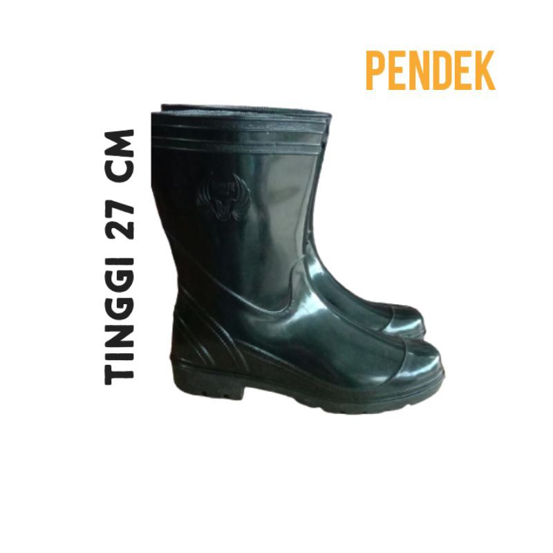 Sepatu Boots Karet Pendek Dewasa Size 39-42 Hitam