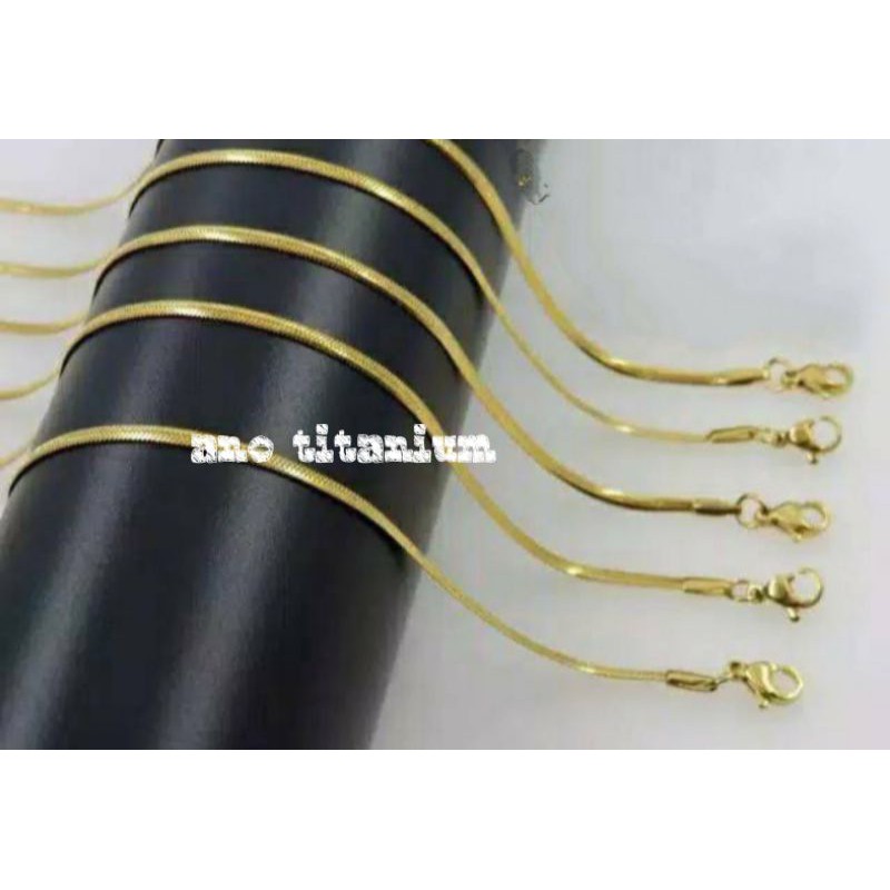 PROMO/KALUNG TITANIUM PRIA MODEL ULAR 100% TERJAMIN ANTI KARAT ANTI LUNTUR