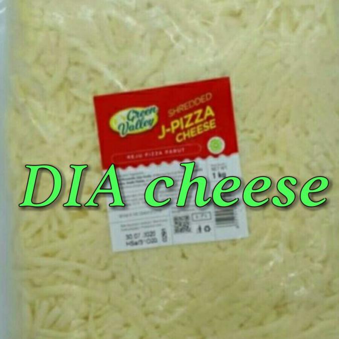 

Keju Mozzarella+Gouda Parut 1 KG GREEN VALLEY (Shredded J-Pizza)