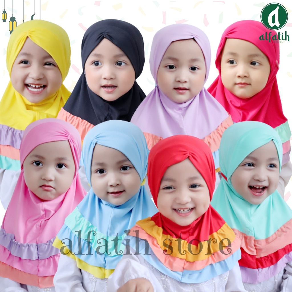 ALFATIH STORE / JILBAB ANAK SYIRIA GOTIK PELAGI /JILBAB ANAK REMPEL RAINBOW /HIJAB ANAK / HIJAB COD / KERUDUNG ANAK HIJAB ANAK BAYI PEREMPUAN / HIJAB ANAK / JILBAB ANAK BAYI USIA  0-3 TAHUN BAHAN JERSEY PREMIUM NYAMAN DI PAKAI