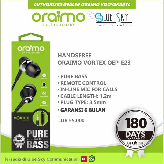 HEADSET EARPHONE ORAIMO VORTEX OEP-E23