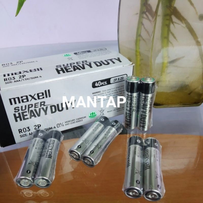 Baterai Maxell AAA Original 1.5V UM-4 R03 Batrai A3  Batrai AAA  Baterai