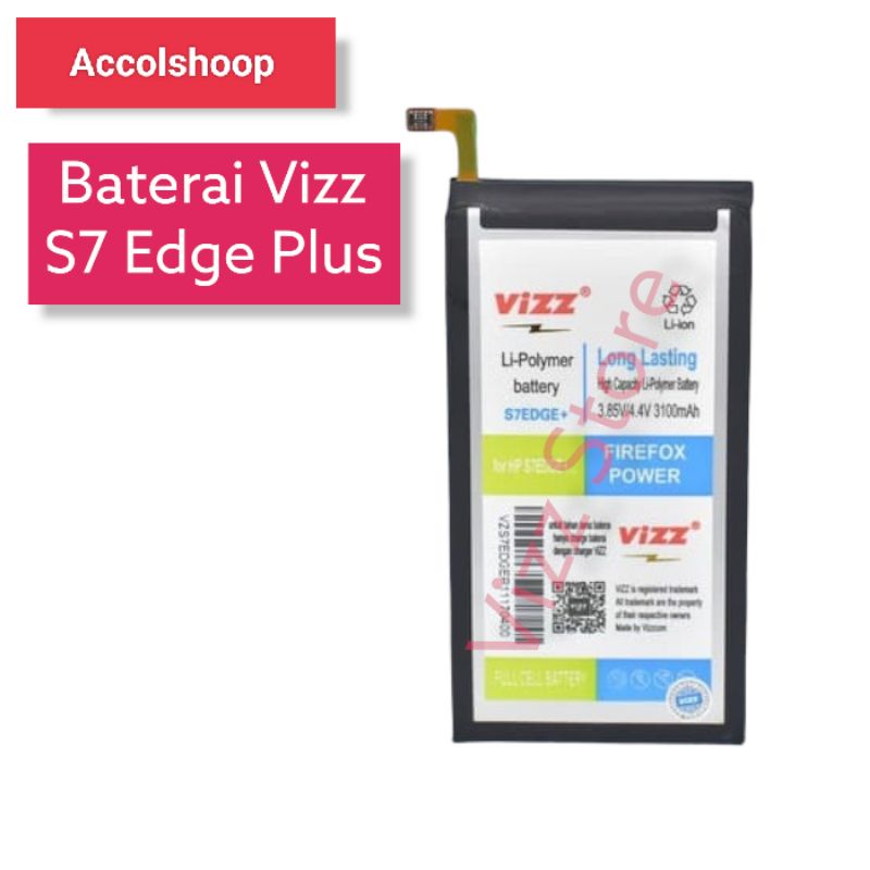 Baterai Batre Vizz Samsung S7 Edge Plus Original Vizz