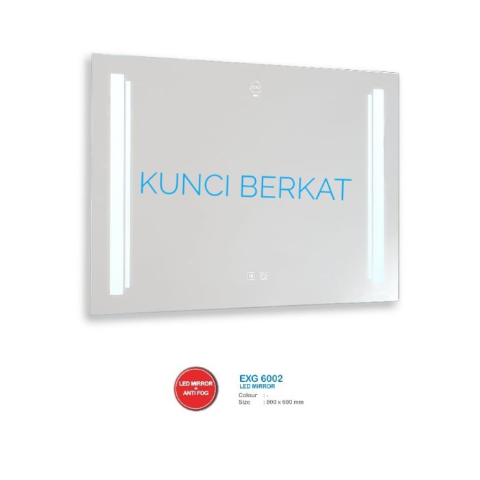 Cermin + Lampu/LED + Mirror/Lampu + Kaca/Kotak/80x60cm