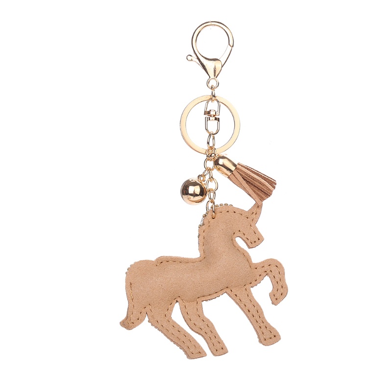 SIY  Fashion Cute Key Ring Unicorn Chain Gift Bag Pendant Decoration Alloy Rhinestone