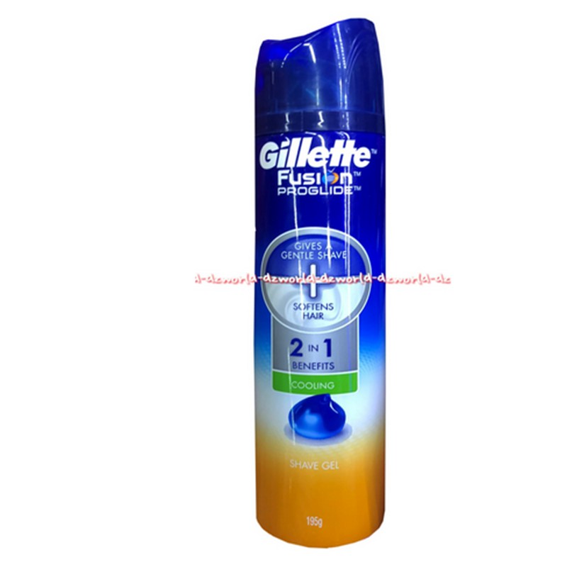 Gillette Fusion Proglide Cooling 2 In 1 Shave Gel Busa Cukur 195gr Gillette Fusion Proglide Gel