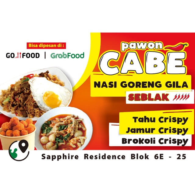 Contoh Banner Jamur Crispy desain banner kekinian