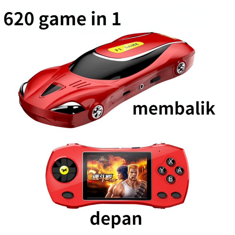 Model mobil F1 baru 620AV audio dan video genggam retro nostalgia mini anak-anak tunggal dan ganda konsol game pertempuran SUP