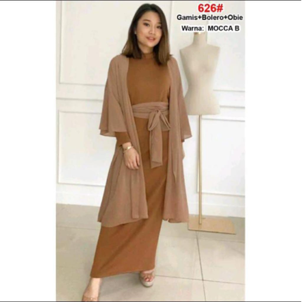 626#gamis+bolero+obie/dress muslim/dress bolero/fashion muslim wanita-Milo XL