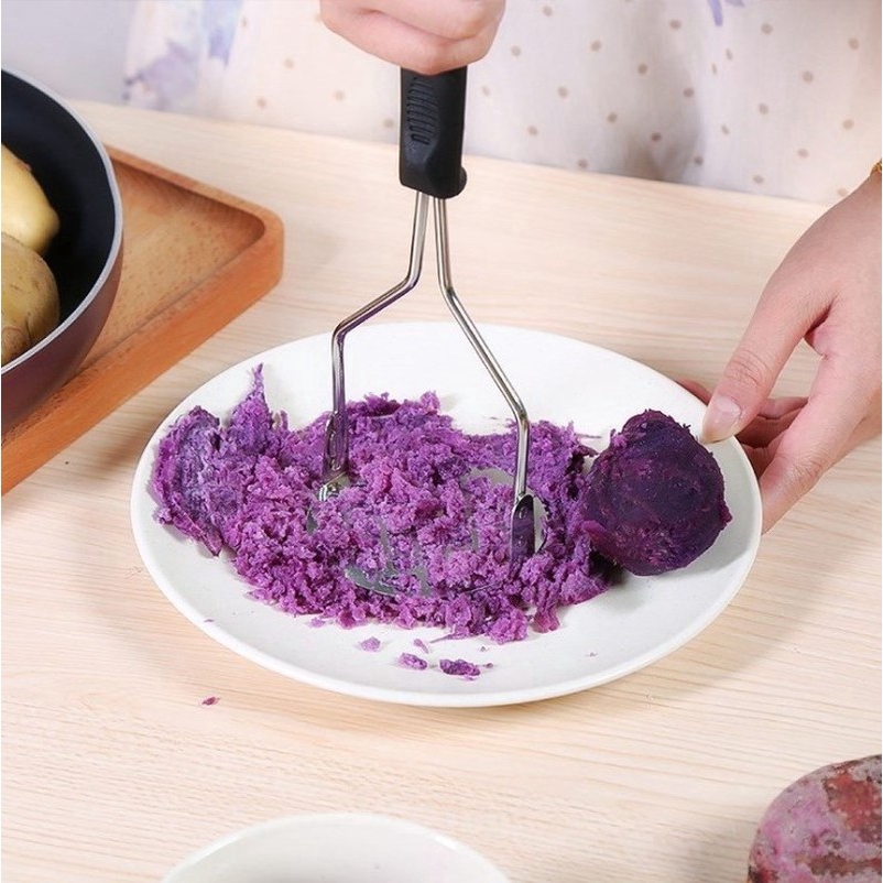 [ Stainless Steel Potato Masher Ricer ] [ Integrated Masher Perfect For Vegetable, Fruits, Baby Food ] [ Kitchen Tools ]