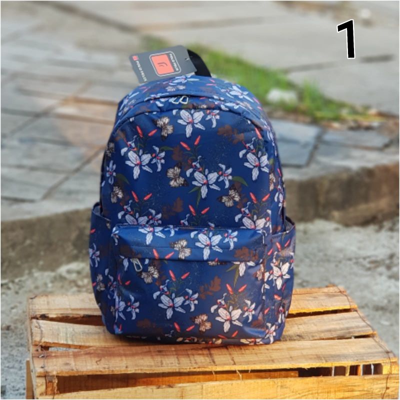 Tas Sekolah Backpack Motif Daun Bag Punggung untuk Remaja Gadis Tas Sekolah Anak Ransel Cute Hewan Cetak Kanvas Sekolah Ransel Anak Kucing